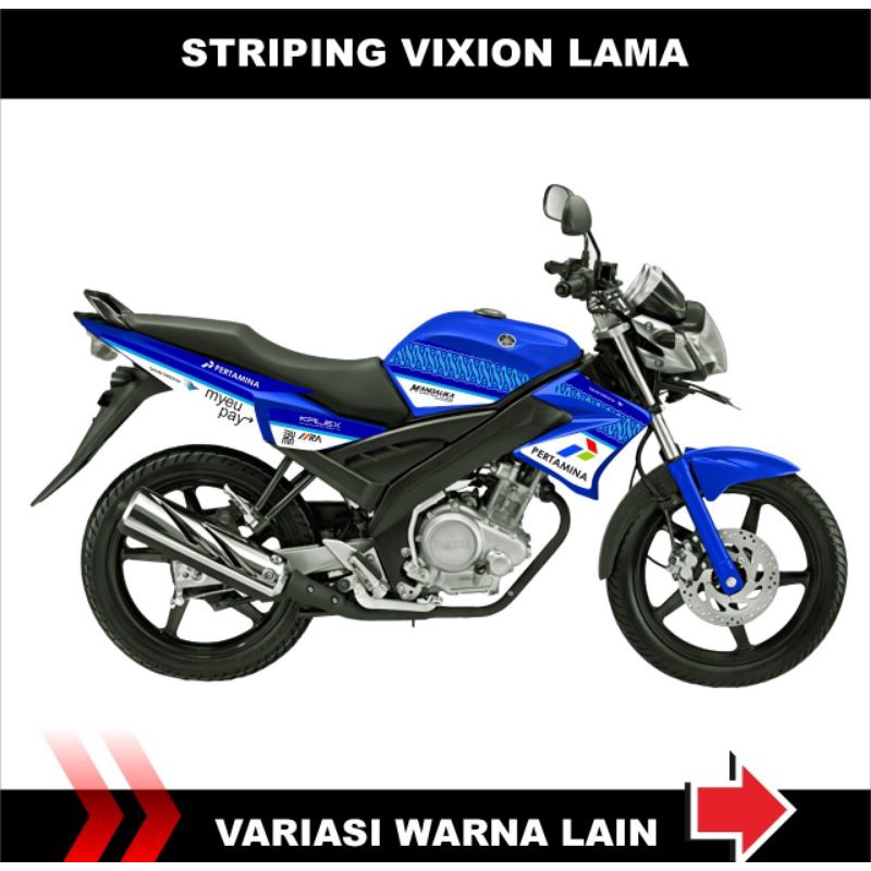 READY STOCK STIKER STRIPING VARIASI YAMAHA VIXION OLD#PERTAMINA