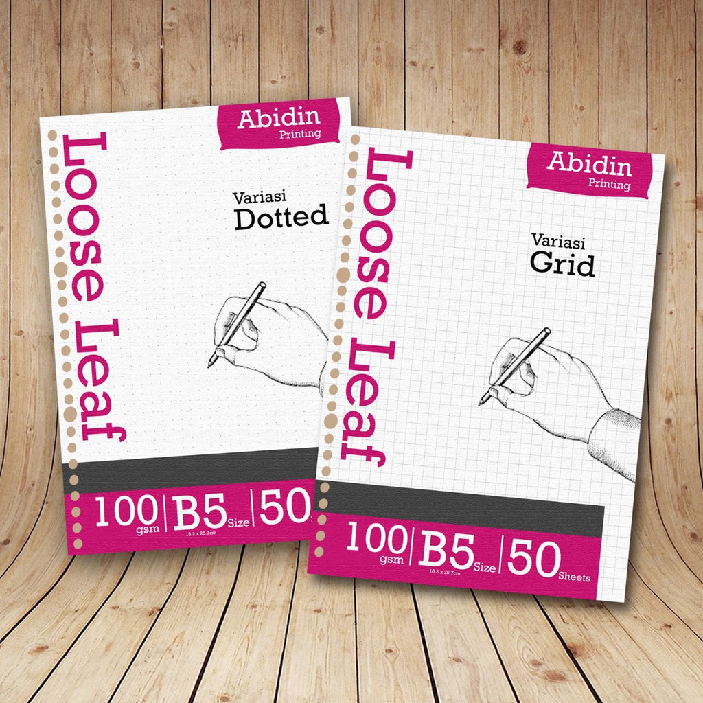 Kertas Binder Loose Leaf 100 GSM B5 Grid/Dotted Free Bubble