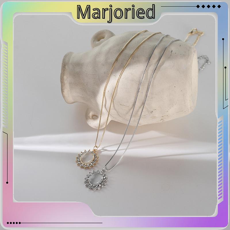 Retro Light Luxury Opal Kalung Wanita All-Match Hadiah Ulang Tahun Sederhana-MJD