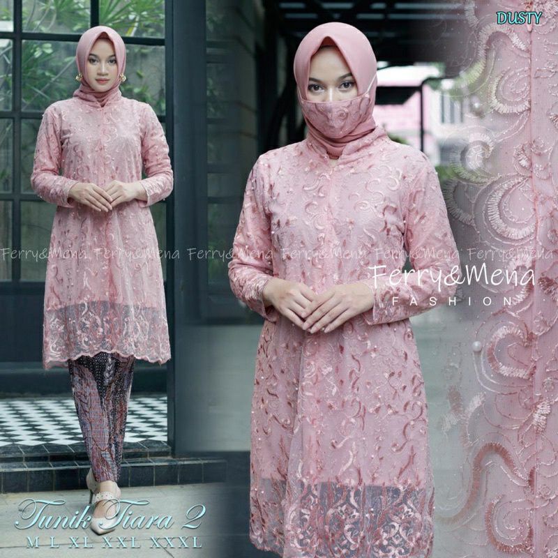 SET KEBAYA TUNIK TULLE KEBAYA MODERN KEBAYA PESTA KEBAYA KEBAYA TUNIK MODERN