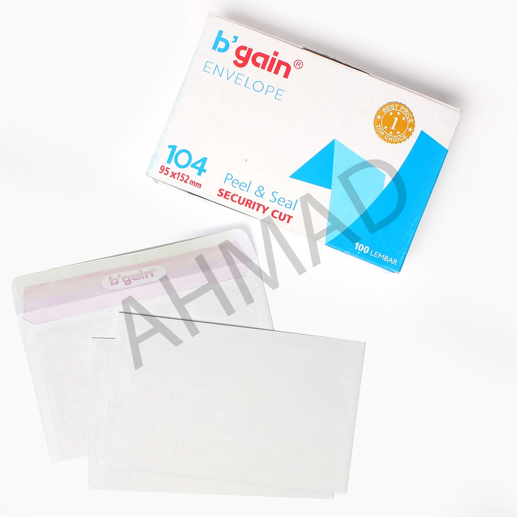 

B'GAIN Amlop Putih 104 95x152mm Peel&Seal [ PACK ]