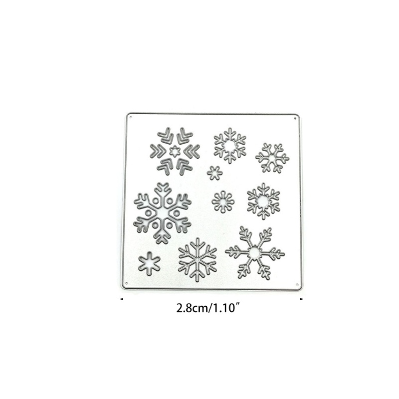 Cetakan Stensil Cutting Dies Motif Snowflake Natal Bahan Metal Untuk Scrapbook / Craft DIY / Embossing