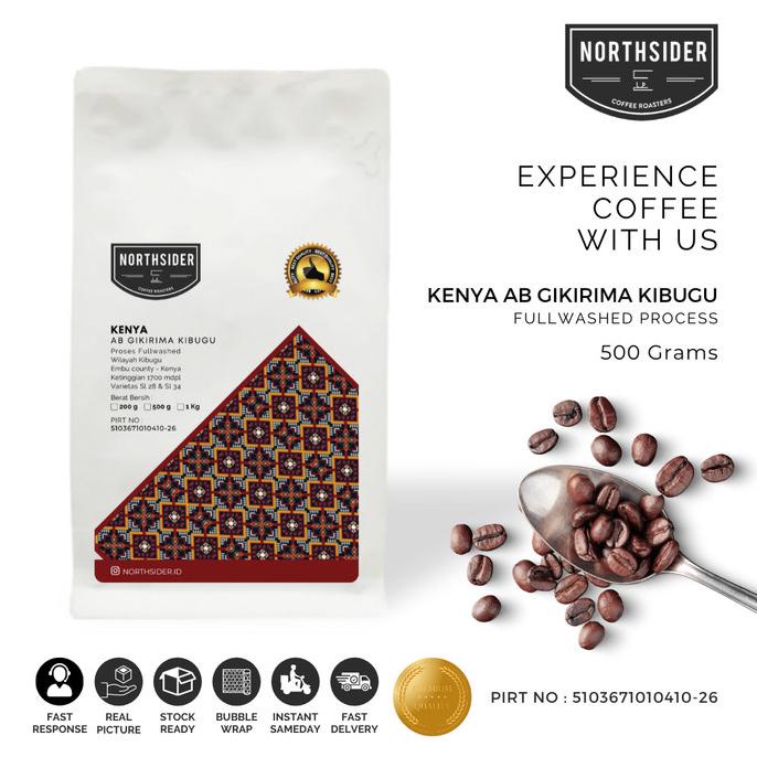 

BIJI KOPI ARABICA KENYA AB GIKIRIMA KIBUGU WASHED - 500GR NORTHSIDER -Diskon Besar