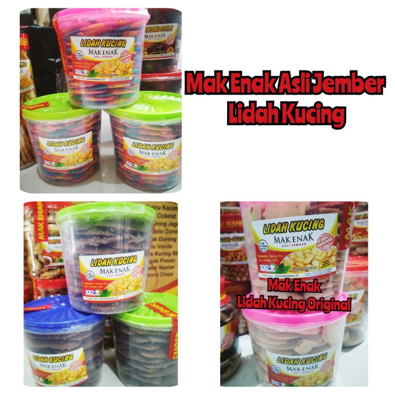 LIDAH KUCING MAK ENAK ASLI JEMBER - ORI, COKLAT, RAINBOW