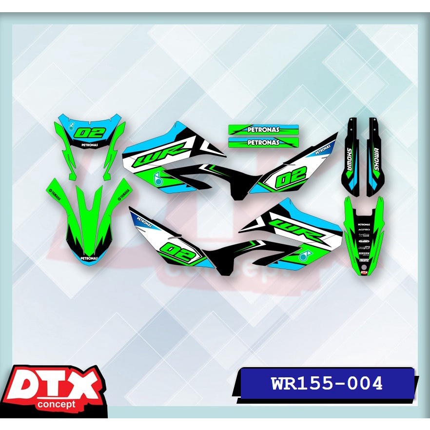 decal wr155 full body decal wr155 decal wr155 supermoto stiker motor wr155 stiker motor keren stiker motor trail motor cross stiker variasi motor decal Supermoto YAMAHA WR155-004