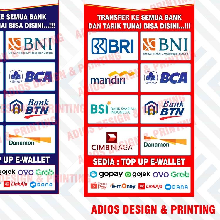 Cetak Spanduk Banner Transfer Bank Agen Brilink - Ukuran Variasi