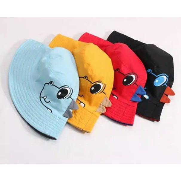 topi anak karakter dino shark bucket dan lain2