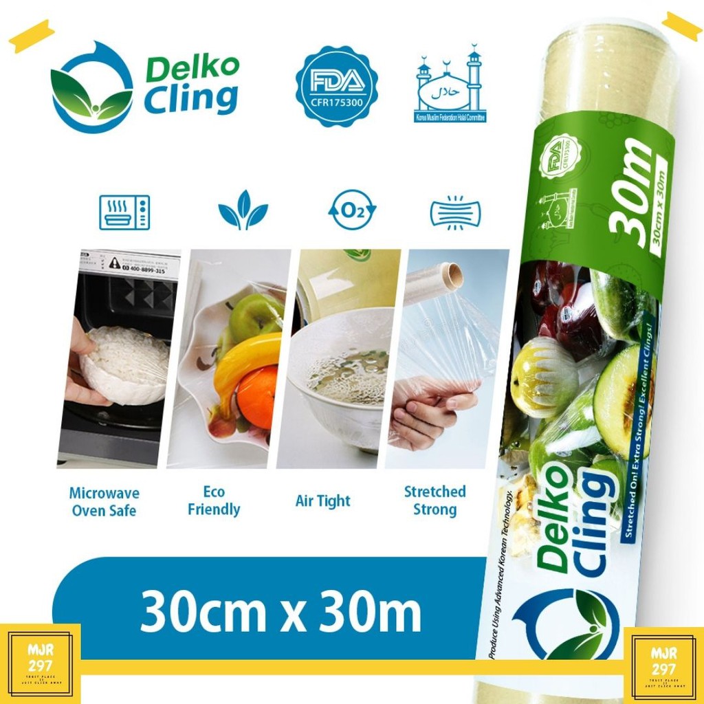 PLASTIK PEMBUNGKUS MAKANAN | PLASTIK WRAPPING MAKAN | CLING WRAP | DELKOCHOICE 30CM x 30