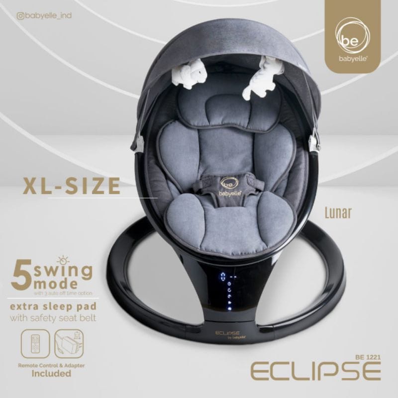 Ayunan Bayi Automatic BabyElle Eclipse BE 1221 Baby Elle Eclips Swing Chair Kursi Bouncer Otomatis With App