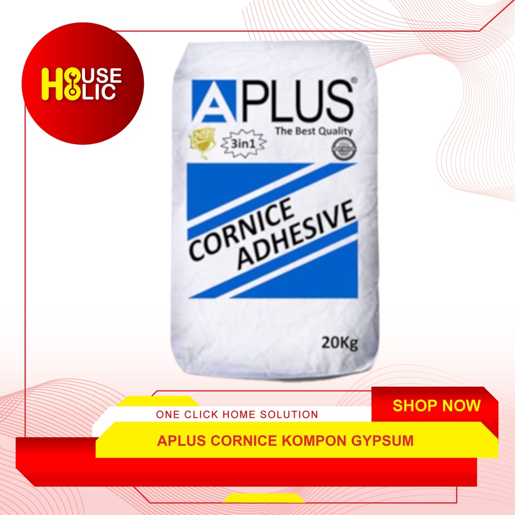 APLUS Cornice Per KG / Kompon Gipsum / Kornis / A Plus Compound Gypsum