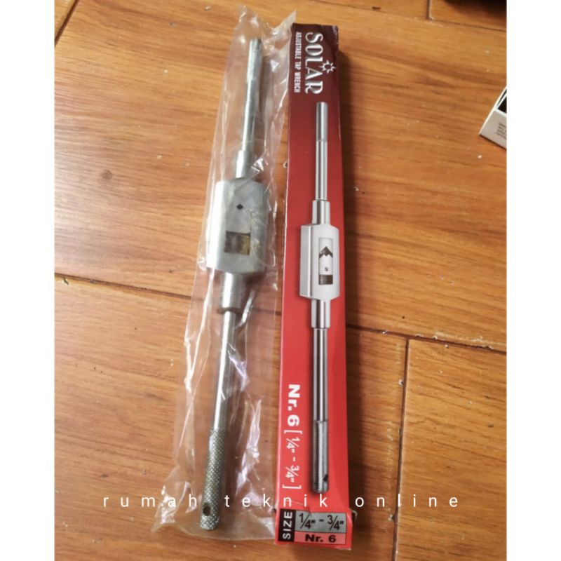 Gagang hand tap M6 - M20 1/4 - 3/4 inch merk SOLAR untuk setang hand tap