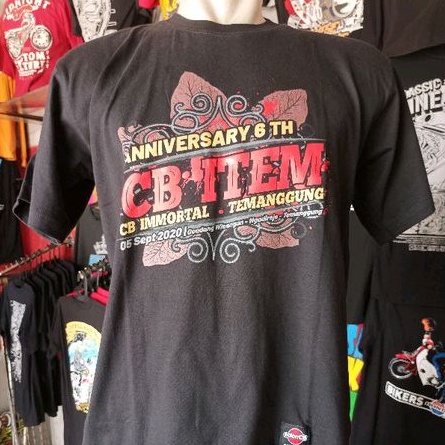 Kaos acara CB anniversary 6th CB Item Temanggung