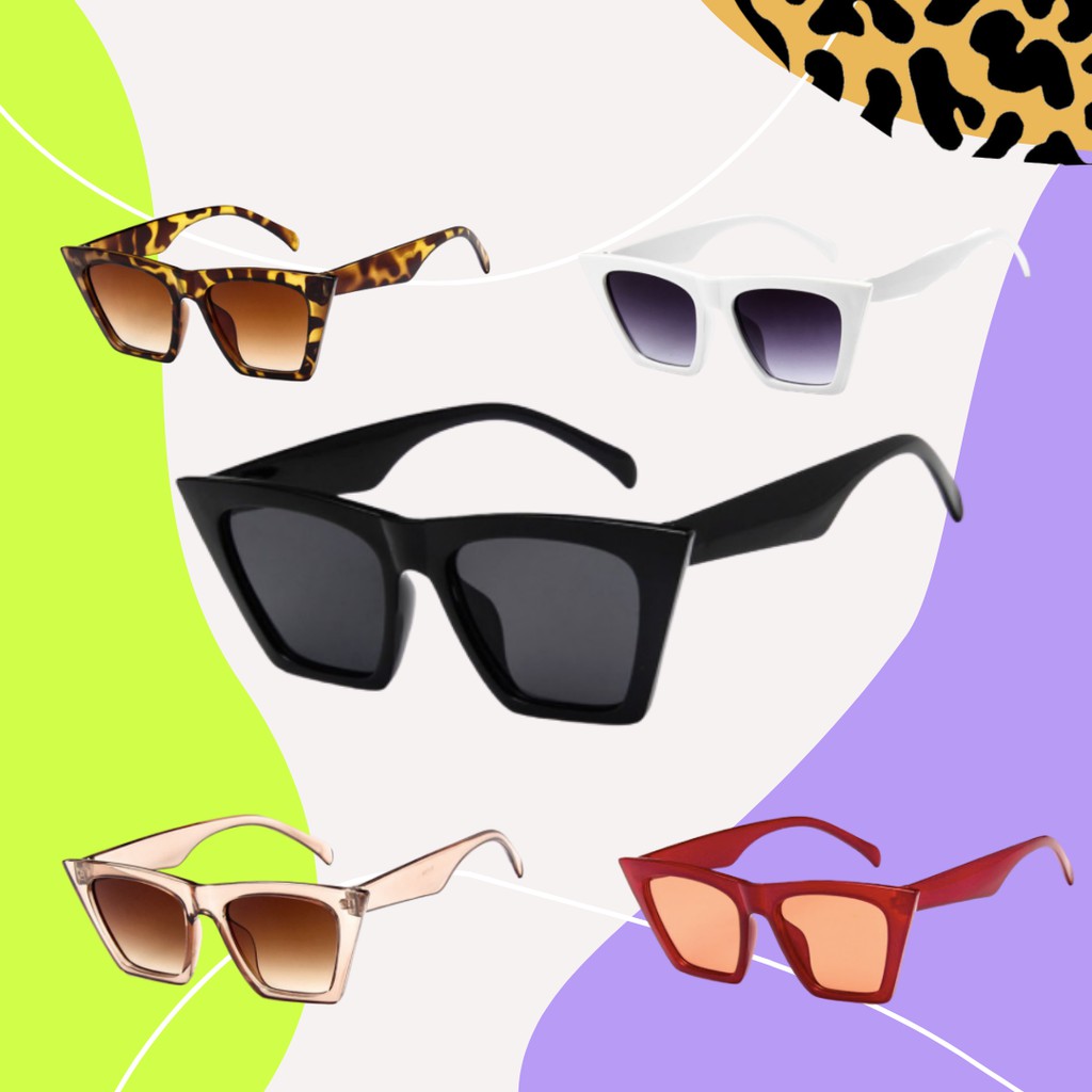 𝐂𝐀𝐋𝐋𝐀 𝐒𝐔𝐍𝐖𝐄𝐀𝐑 | Kacamata Hitam Leopard | Kacamata Kotak