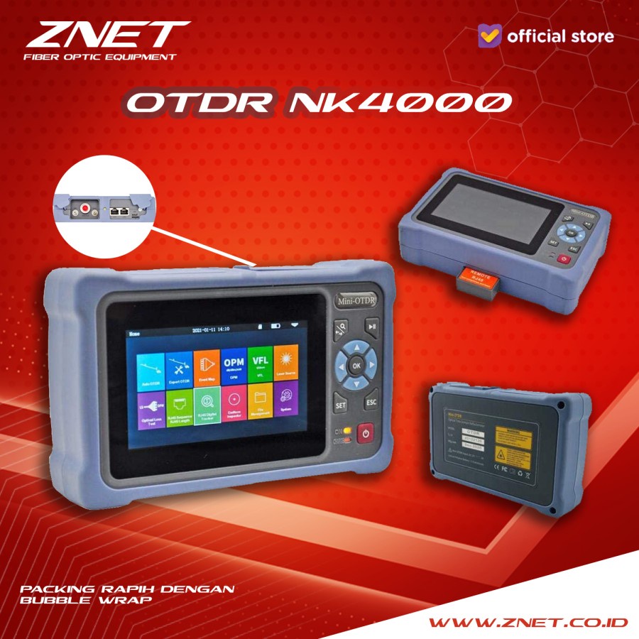 OTDR MINI NK4000 SMART OTDR 1310/1550nm SCUPC 60KM OPTICAL FIBER TESTER PRO SERIES NOVKER