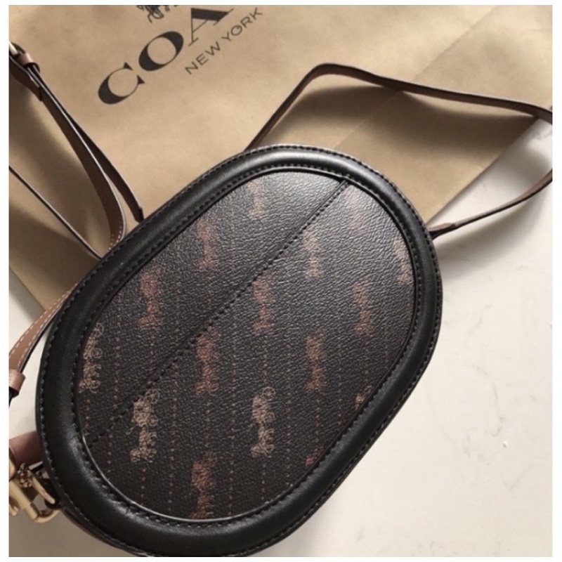 Coach Camera Bag With Horse And Carriage Dot Print (C4057)