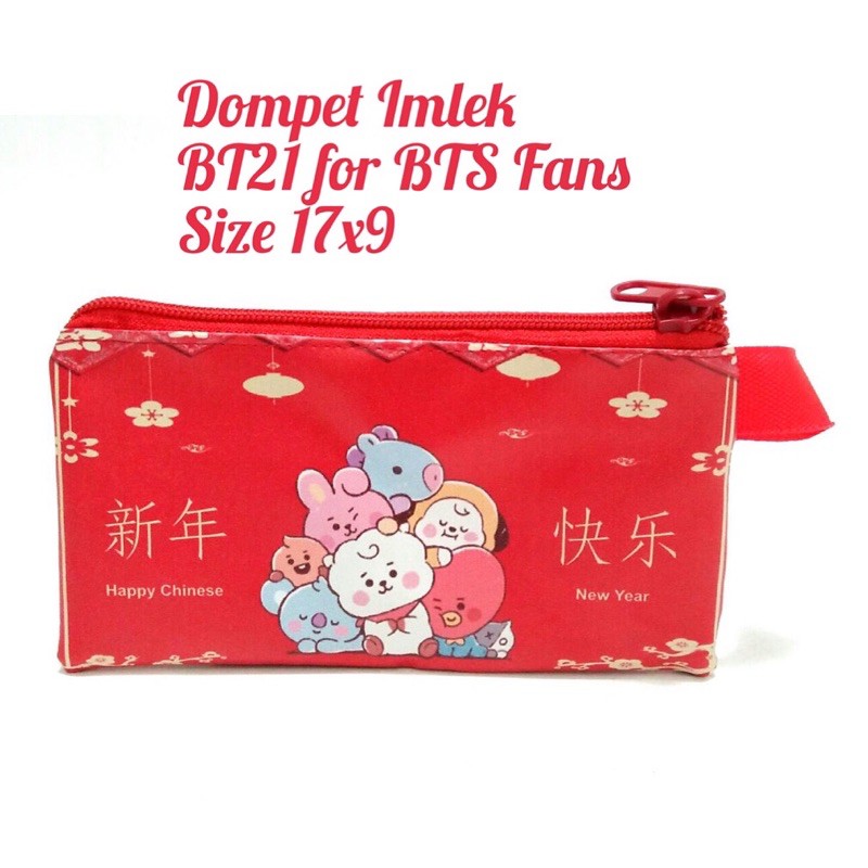 Dompet Angpao Imlek Chinese New Year Tahun 2021 BTS Baby BT21 Kpop Shio kerbau Kebo Ox Koko Cici