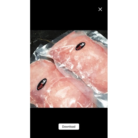 

thin sliced porkloin berat 500gr