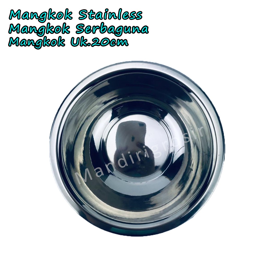 Mangkok Serbaguna *Mangkok * Mangkok Stainless Polos * 20cm