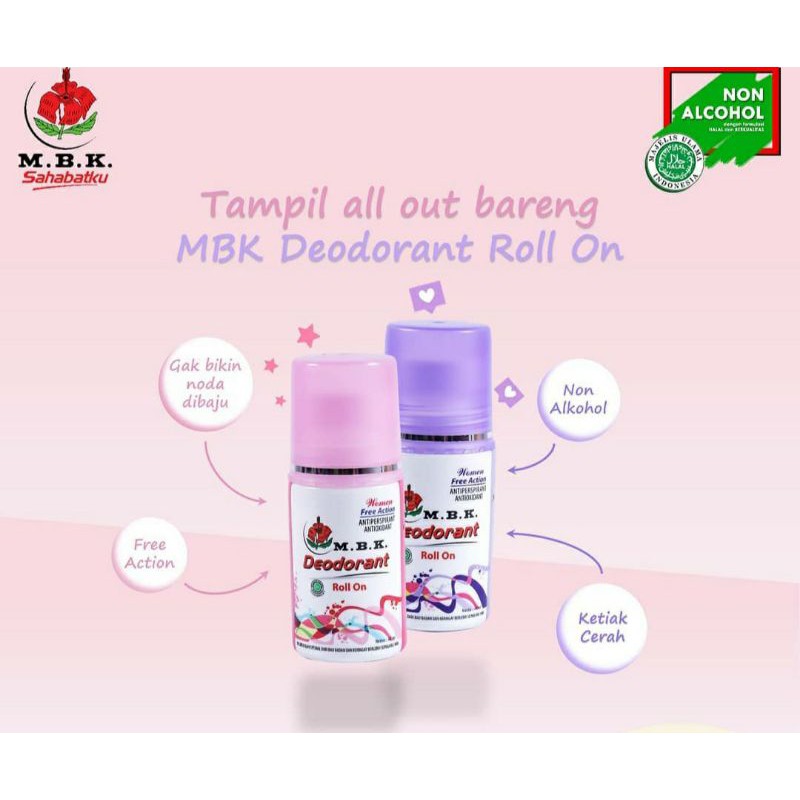 Deodorant MBK free alko hol / anti bau badan