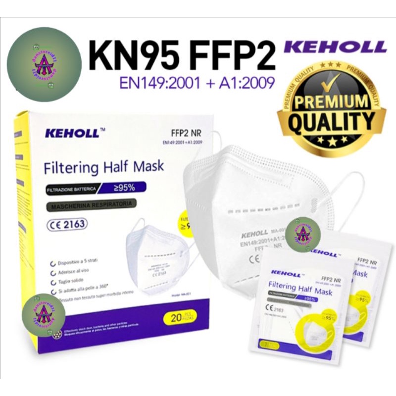 Masker Kn95 Kn 95 Black Hitam Premium 5ply 5 ply earloop Keholl 1 pcs