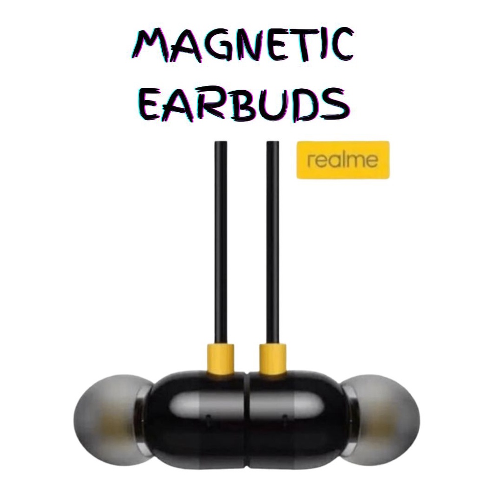 Handsfree Headset Earphone Realme Buds Magnetic Untangled RMA 101