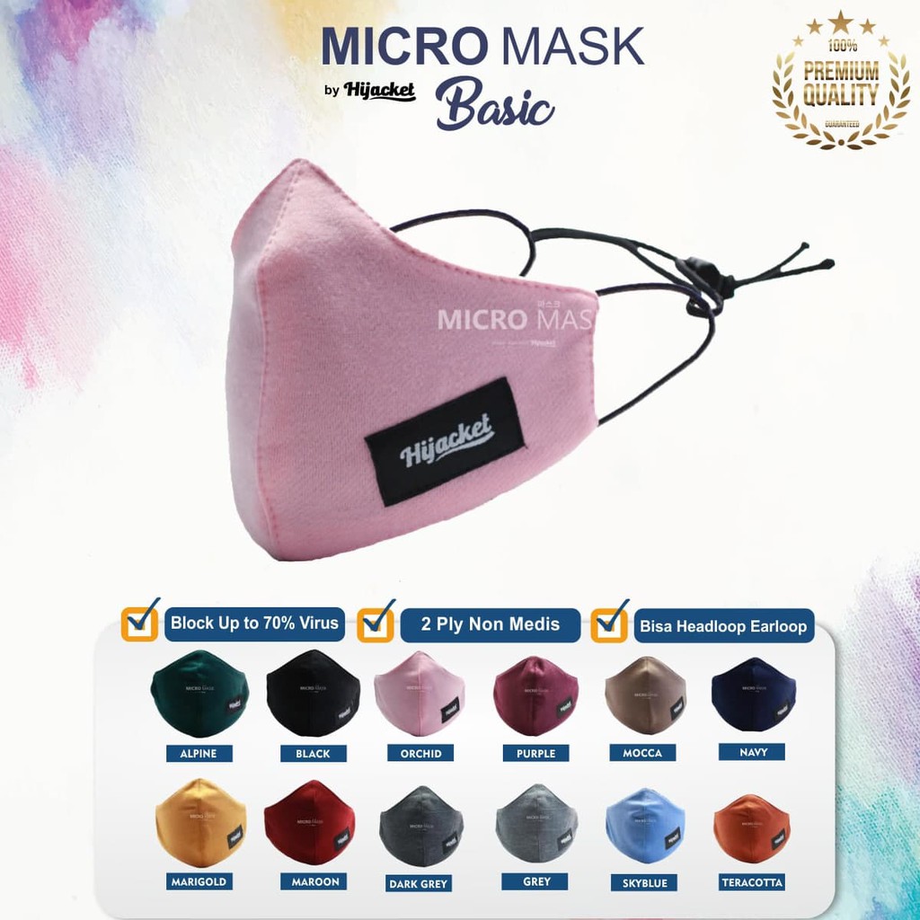 masker polos pria wanita cowo 2ply premium fleece dan poly-fiber fabric masker SNI