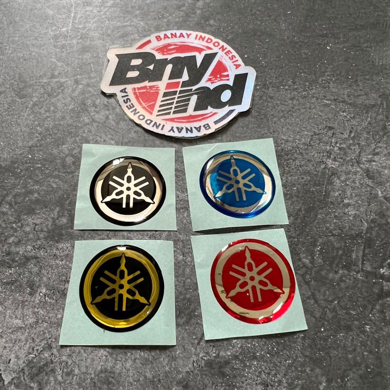 STICKER STIKER EMBLEM SPIDO LOGO YAMAHA 2,5 CM TIMBUL 3D