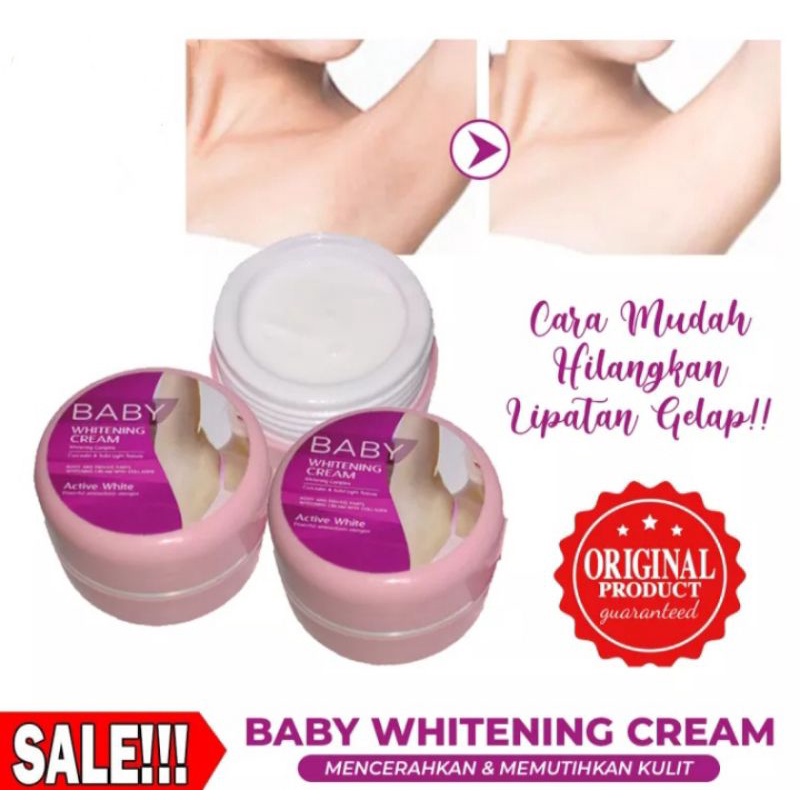 BABY WHITENING CREAM | Cream Pemutih Ketiak Leher Selangkangan |