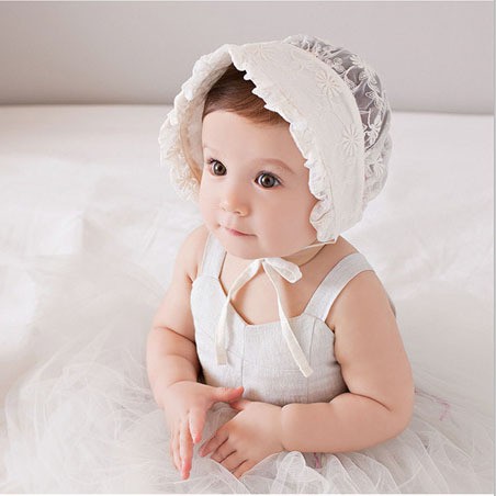 Irene Lace Bonnet Topi Bayi Perempuan Model Noni Belanda