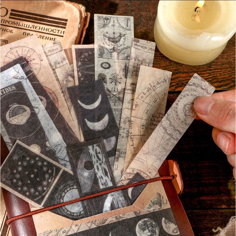 

Long Strip Vintage Washi Sticker Scrapbook Journal // Dimino