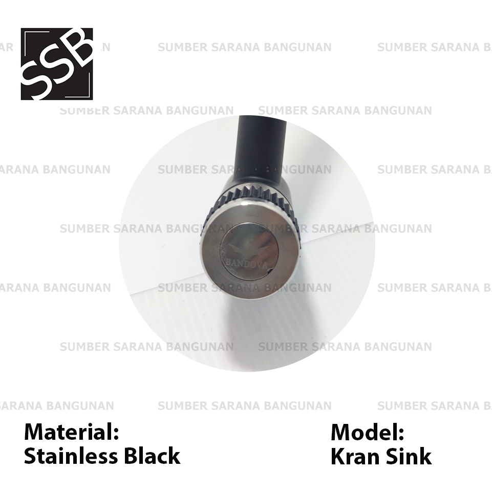 Kran Wastafel Hitam Tinggi Minimalis Black / Keran Sink Cuci Tangan 208