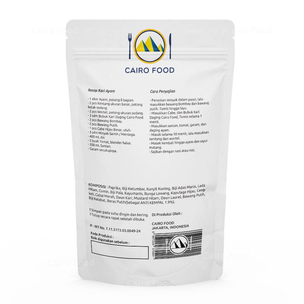 Cairo Food Bumbu Kari Daging - 100g