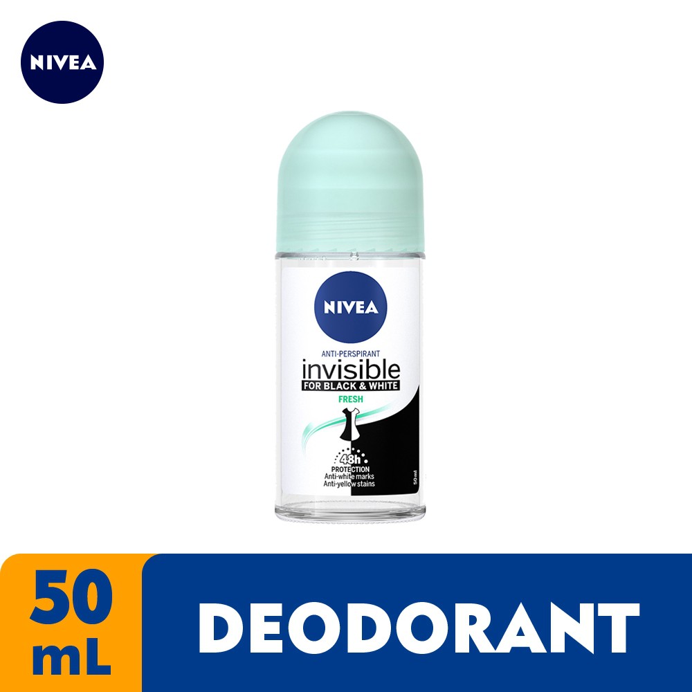 Nivea Deodorant Black &amp; White Invisible 50ml - Fresh