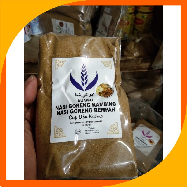 

Bumbu Nasi Goreng Kambing Instan Abu Keshia (100g) - Praktis Tinggal Masak | Bumbu Nasi Goreng Kambing & Seafood