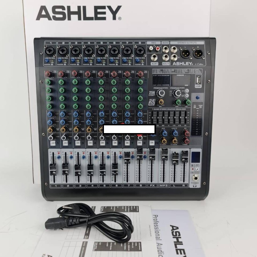 Mixer Ashley Edition8 Edition 8 Channel Efek Reverb Equalizer Soundcard Recording USB PC ORIGINAL
