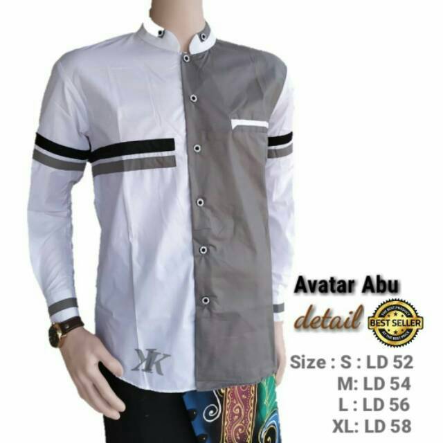 Baju koko pria terbaru koko syubbanul muslimin motif avatar