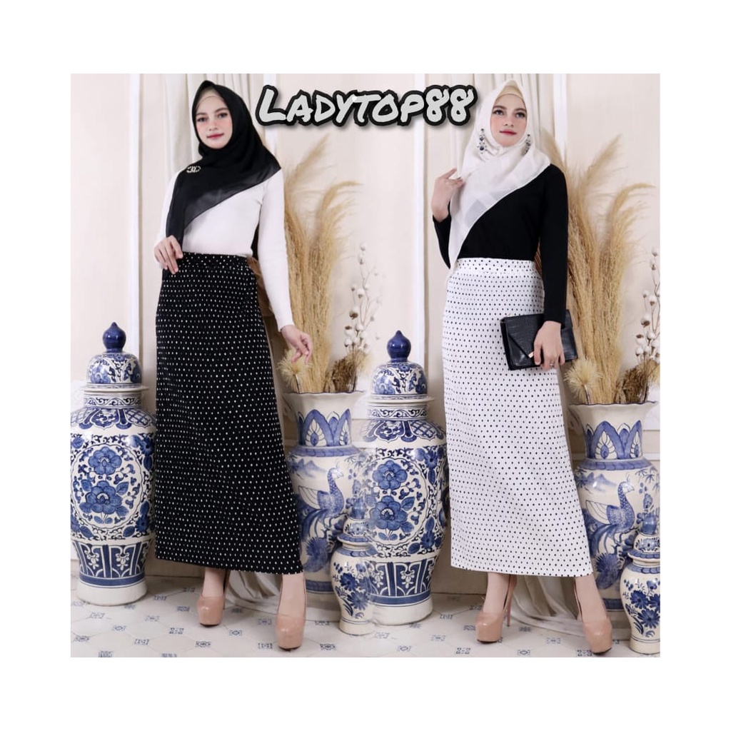 ROK SPAN PLISKET MOTIF POLKADOT // ROK SPAN MOTIF POLKADOT // ROK PLISKET SPAN MOTIF POLKADOT