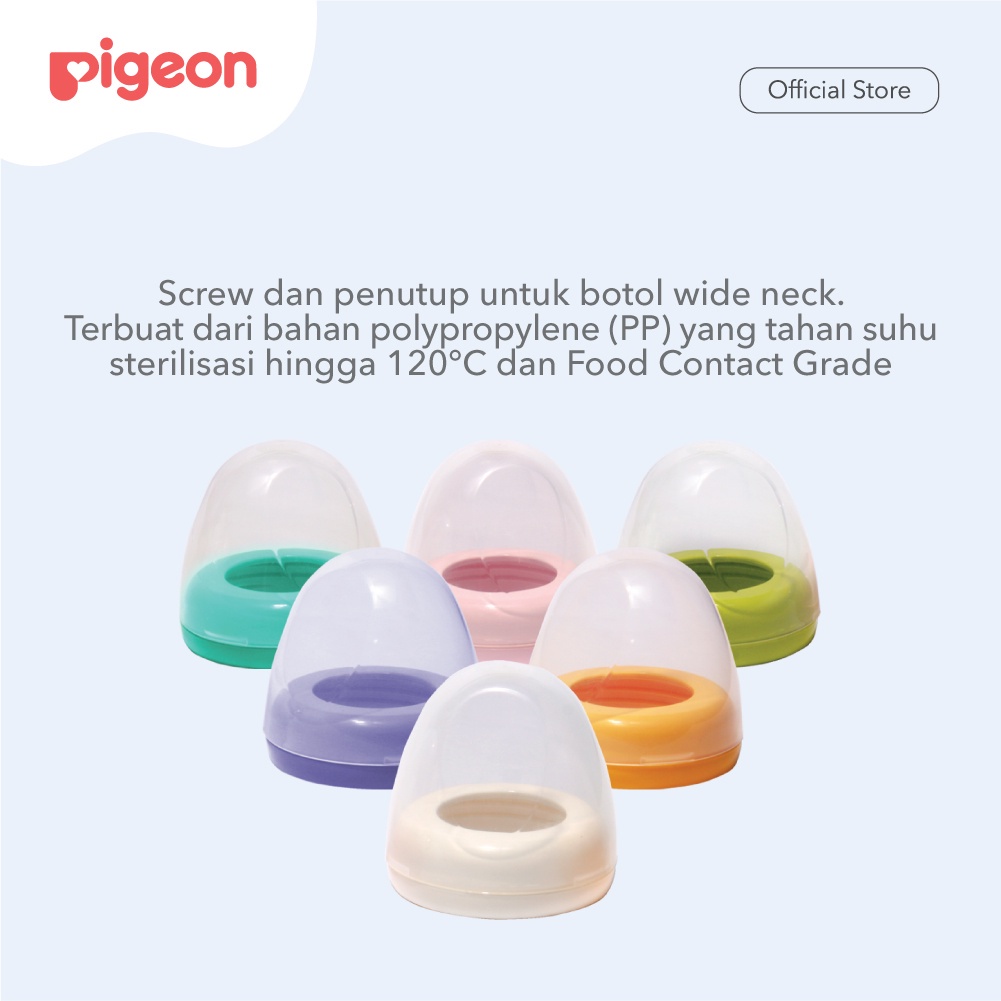 PIGEON Screw Cap and Nipple Cover Wide Neck | Tutup Botol Susu Bayi