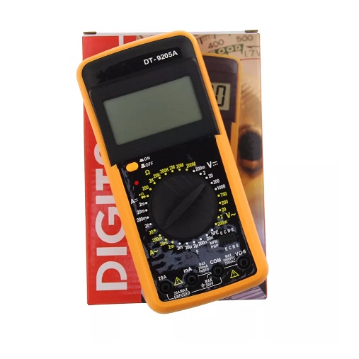 Multitester Multimeter Avo Meter Digital DT9205A DT 9205A AC/DC Voltage Current Resistance Capacitance HFE Diode Tester