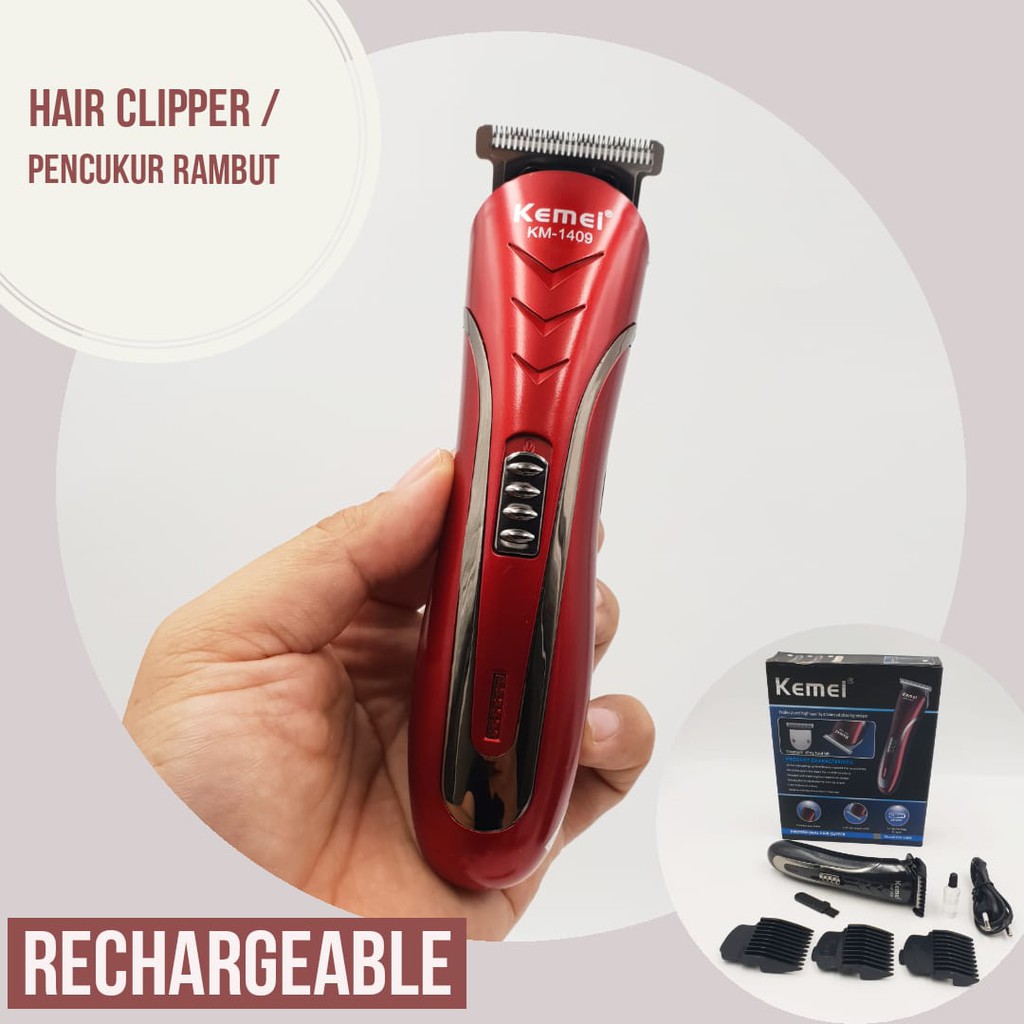 BestSeller!! Alat Cukur Rambut Kemei KM-1409/Pencukur Rambut/ Hair Clipper Detailer KM 1409