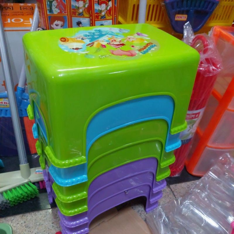 Bangku Plastik Kecil Panda / Jengkok Plastik Panda