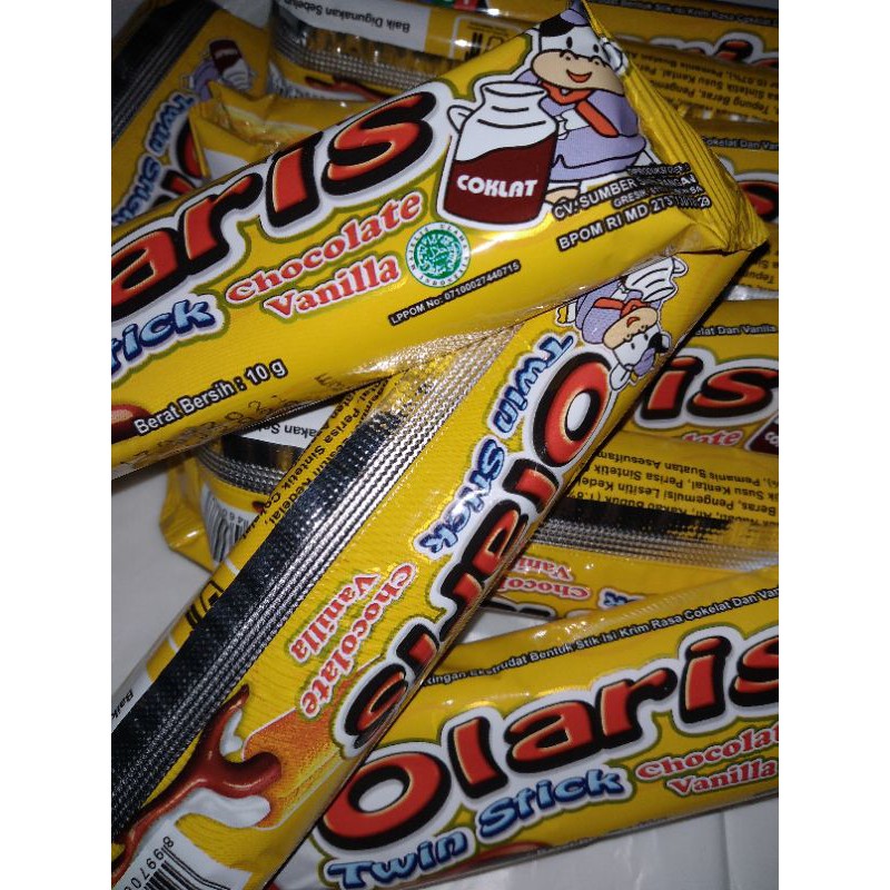 COD snack olaris twin stik jajanan taveling snack coklat dan vanilla isi 10pcs
