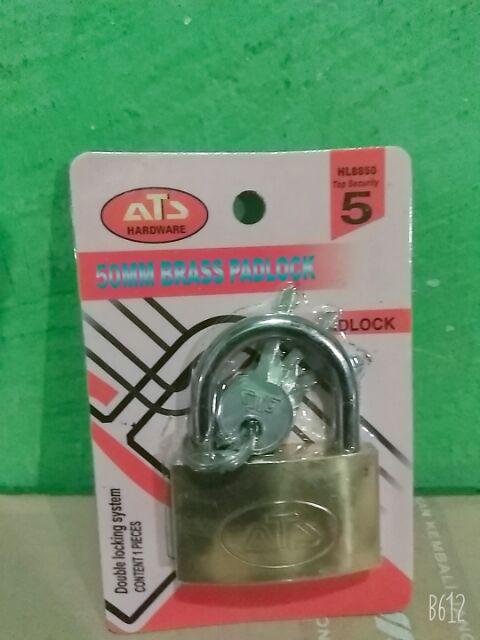 Gembok / Kunci Gantung Kuning Ats No. 5 (50mm)