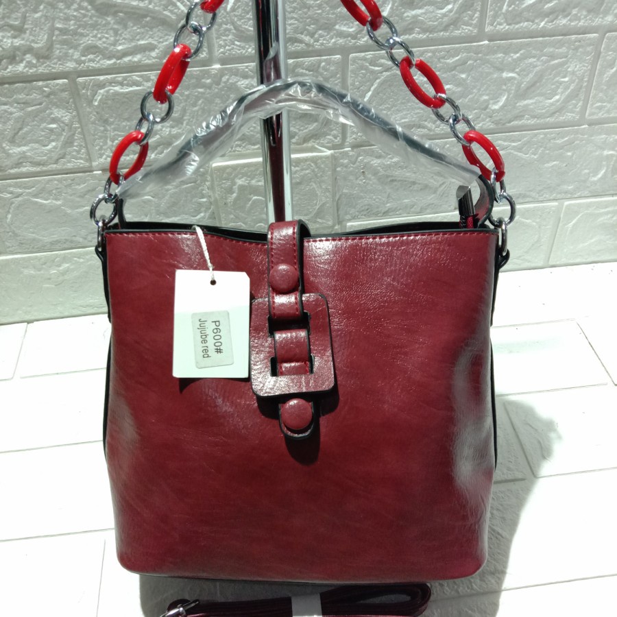 Ready Tas Wanita Import Tas Selempang #P600-2851 RED (Bahan Bagus)