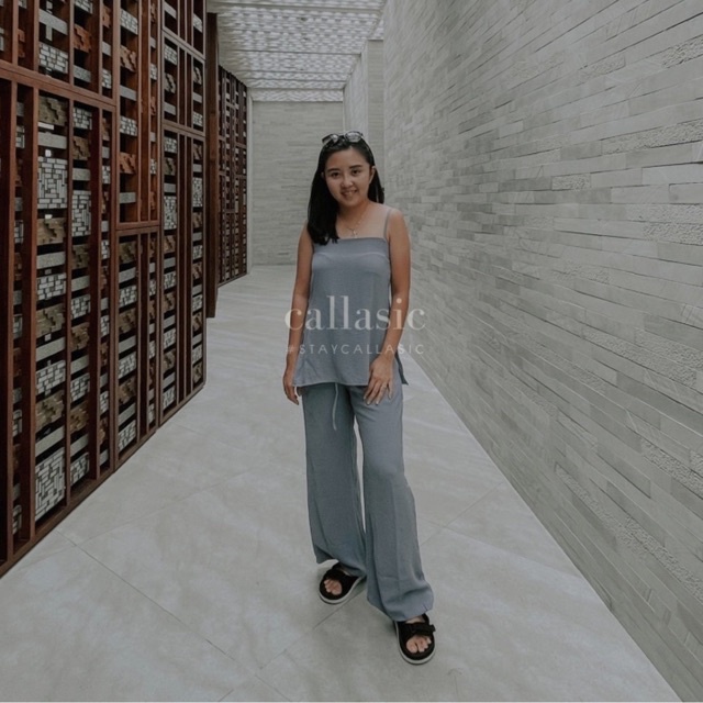 ERDAY TOPS - Tank top Set Crinkle Linen / Setelan Linen Crinkle - YEONA SET