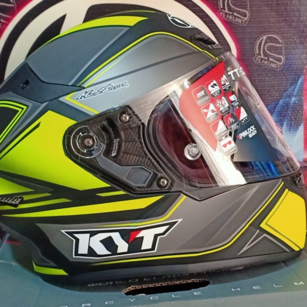 Unik tools n parts Helm Kyt Tt Course Electron Red Yellow - Tourist yellow Murah