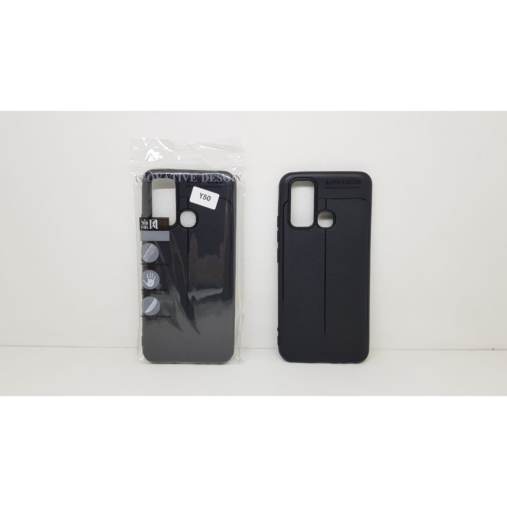 Auto Fokus Vivo Y50 Leather Soft Case Vivo Y30 AUTOFOCUS Motif Kulit Jeruk