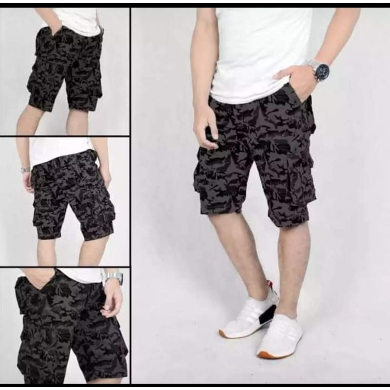 Celana Pendek Cargo Doreng Bahan Drill Ukuran 27 38 / Celana Pendek Doreng Kimpul / Celana Cassual P