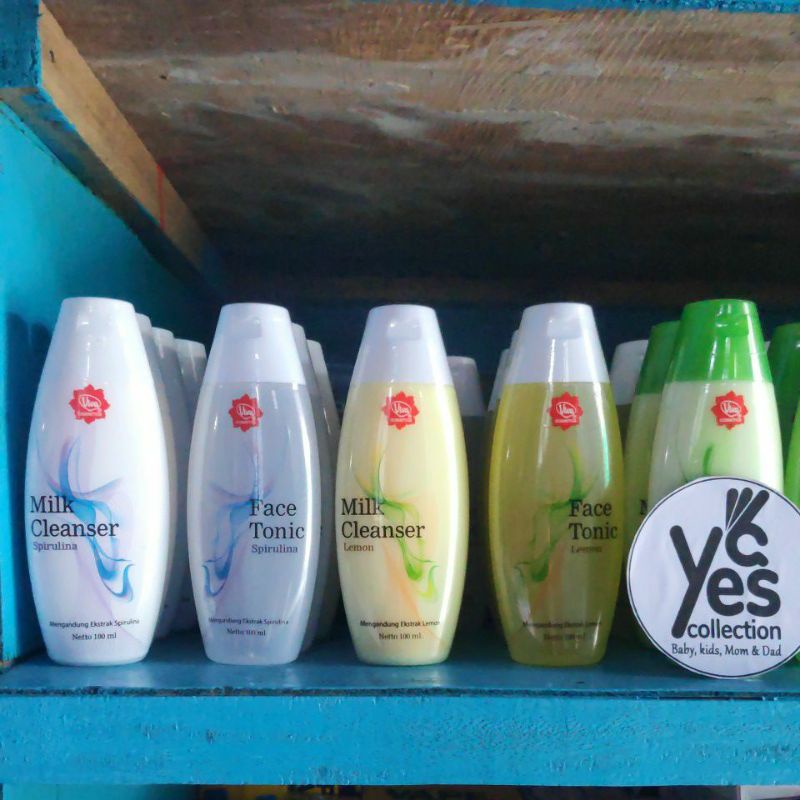 Viva 100 ml face tonic milk cleanser fifa fiva toner pembersih wajah lemon cucumber green Tea Spirulina Bengkoang Original Reguler air mawar