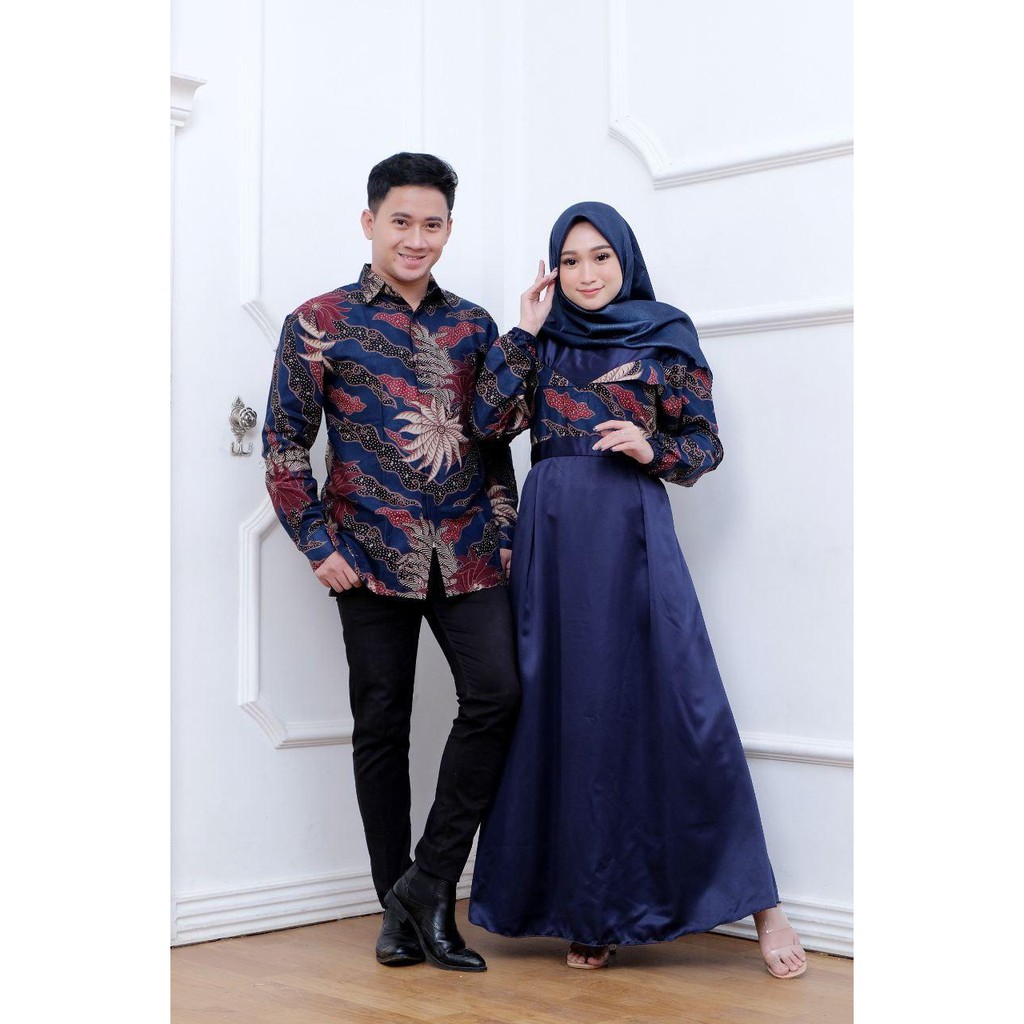 Couple Batik Gamis pesta/couple batik modern